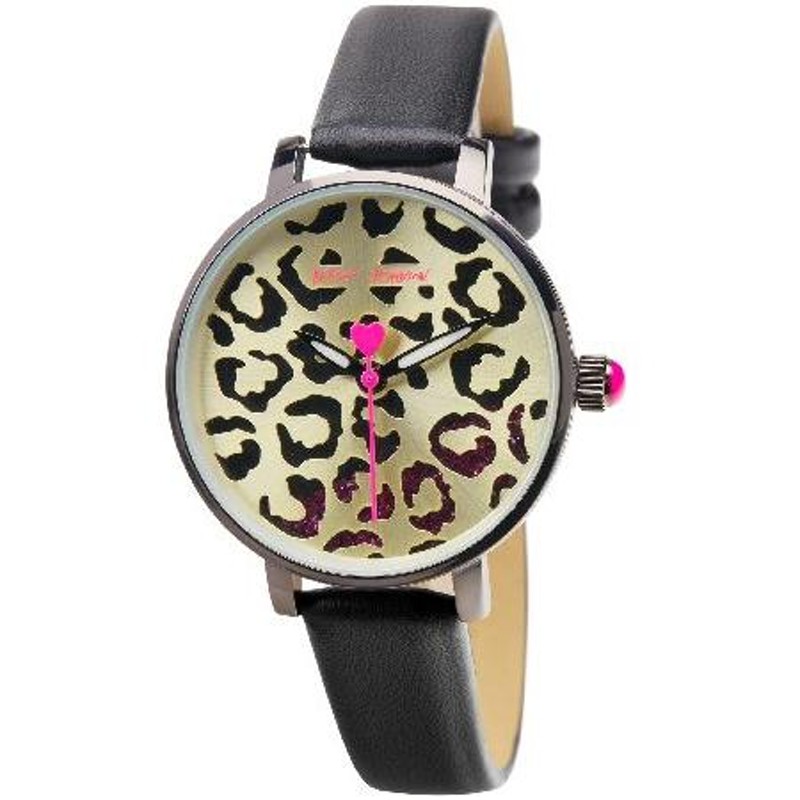 BETSEY JOHNSON Women's Watch Vegan Leather Strap Glitter Wristwatch,  Quartz Movement: BJW044, Size One Size, Leopard並行輸入 通販 LINEポイント最大0.5%GET  LINEショッピング