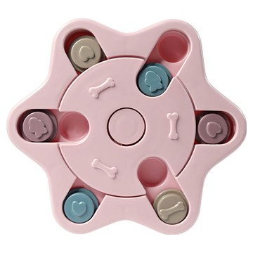 寵物夢工廠 寵物益智慢食玩具  六角星粉色  1個