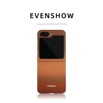 EVENSHOW原創設計高端新款漸變暈染菲林手機殼適用于三星zflip5全包鏡頭保護套防摔高級感可愛個性小眾不撞款