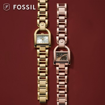 【FOSSIL】Harwell系列 ES5327 ES5328 林予晞推薦 馬鞍 夜光指針 不鏽鋼 石英 女錶