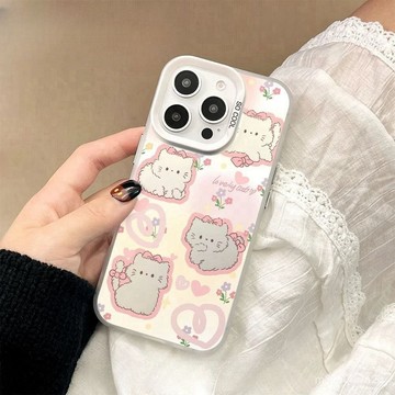 卡通可愛小貓 防摔 適用蘋果iPhonexs 8p i11 i12 13 14 15 16promax手機殼