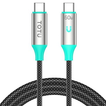 TOTU 智能斷電 USB-C TO Type-C PD充電傳輸快充編織線 QC4.0 EcoSnap系列 1.2M