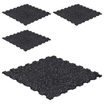 HOLD STRONG 拼圖式訓練地墊 耐熱溫度-30°C~80°C  黑色  4個  60 x 60 x 0.6cm