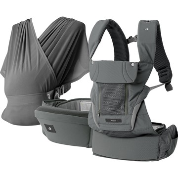 韓國 POGNAE - MAX 萬能四合一透氣背巾-迷霧灰