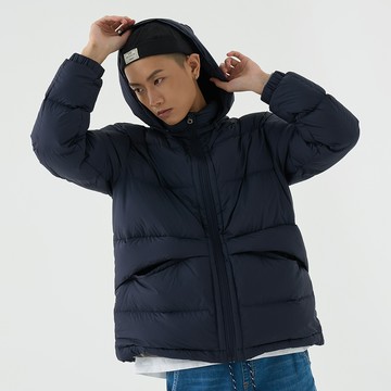 帽可拆米其林羽絨外套(丈青)-男