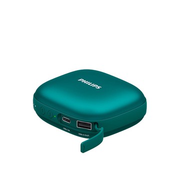 Philips 飛利浦｜5200mAh 暖手寶行動電源 DLP2136V 孔雀綠