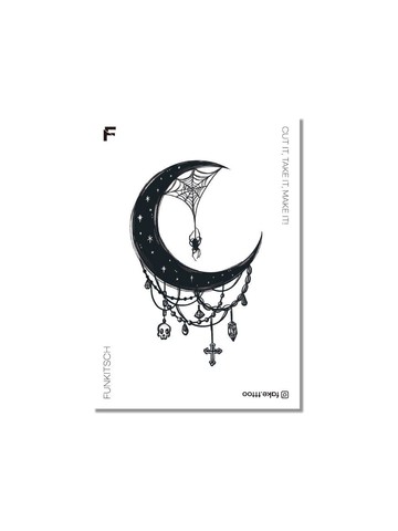 Witchs Moon tattoo sticker