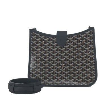 GOYARD MUSETTE 塗料帆布斜背包-黑