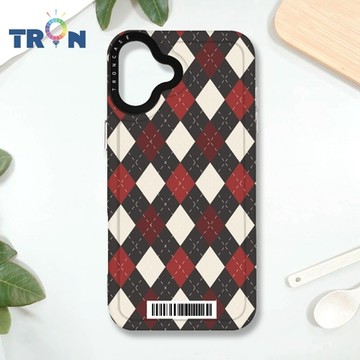 TRON IPHONE 16 PLUS 英式蘇格蘭格紋B款 防摔 MAGSAFE 磁吸 太空載具殼 透白 手機殼