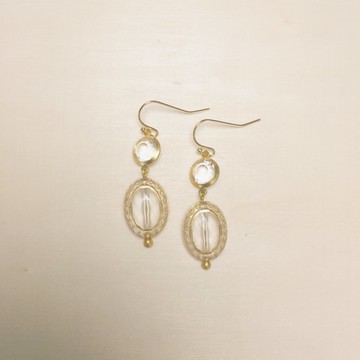 復古雕刻透明耳環