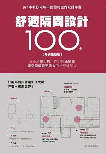 【電子書】舒適隔間設計100例【暢銷更新版】：從小房變大房、從少房變多房、讓空間機能更強大的格局破解術