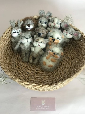 毛氈動物、新生兒專家、毛氈獅子、毛氈兔子、毛氈