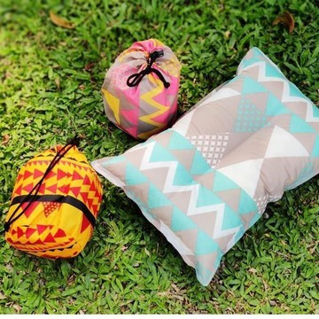 May Shop 自動充氣枕露營便攜枕頭帳篷枕汽車休閒枕【110042304】