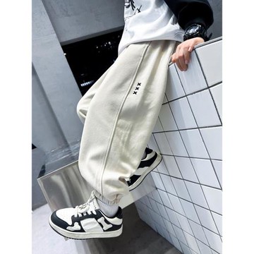 男大童春秋運動衛褲2025新款男孩韓范長褲兒童秋裝寬松休閑褲子潮