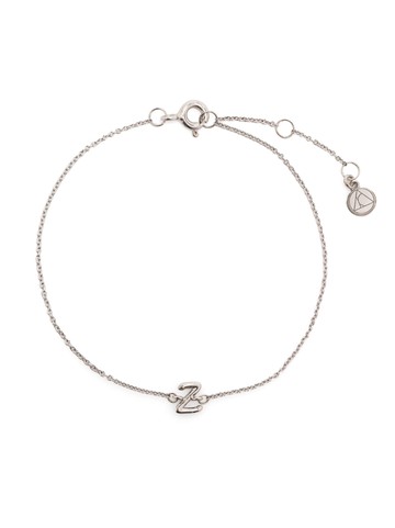 THE ALKEMISTRY - 18kt white gold Love Letter initial bracelet - women - 18kt White Gold - One Size - Silver