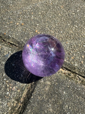 彩虹薰衣草紫水晶球