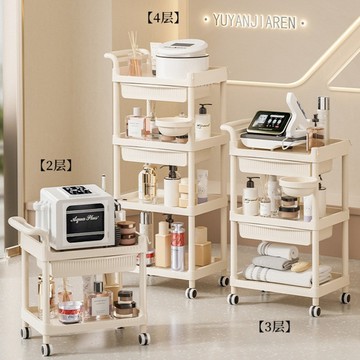 美容院專用小推車家用可移動置物架零食浴室收納架子臥室多層手推
