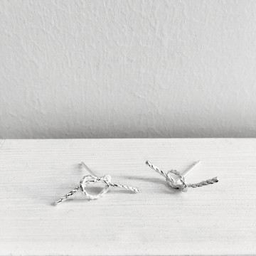 結耳環 Knot Earring 繩子系列 925純銀