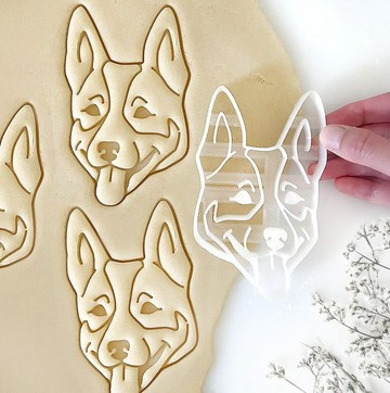 澳洲牧牛犬餅乾壓模 藍色牧牛犬 狗狗肖像