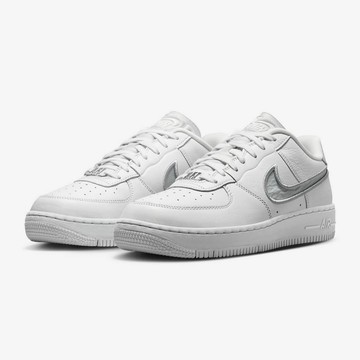 【NIKE】W AIR FORCE 1 DANCE 女鞋 休閒鞋 白色 銀灰 刺繡 AF1-FJ7409101
