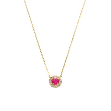 紅寶石環鑽項鍊