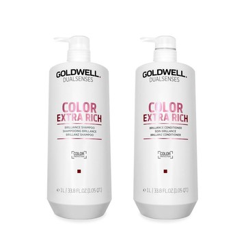 GOLDWELL 歌薇 光感豐潤洗髮組 1000ml x2 (洗髮+髮膜)