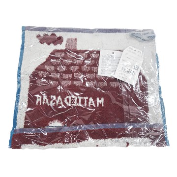 kUSUgURU JAPAN 日本眼鏡貓 Matilda-san系列 房子款絨毛刺繡提花毛巾手帕  紅色款  1條  25 x 25cm