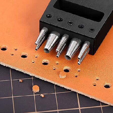 WUTA Brogue Style Leather Hole Punches Holes Puncher DIY Hand Perforated Round Stitching Punch Tools Hole Cut for Leather Shoes Bags