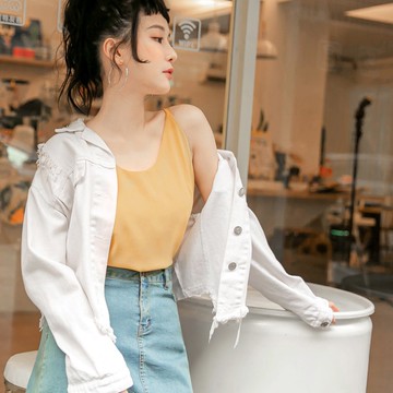 OB嚴選 涼爽多色好搭修身細肩帶背心 《AB14872》大尺碼/女裝/現貨