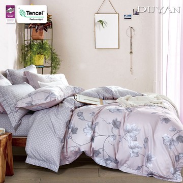 DUYAN竹漾 【質感生活設計】頂級奧地利天絲床包被套組-藤本月季  台灣製