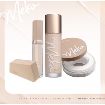 MEKO x游絲棋共同開發原野肌密底妝多款選擇／原野肌密蜜粉／抹刀粉底液／梯型粉撲／無痕遮瑕膏