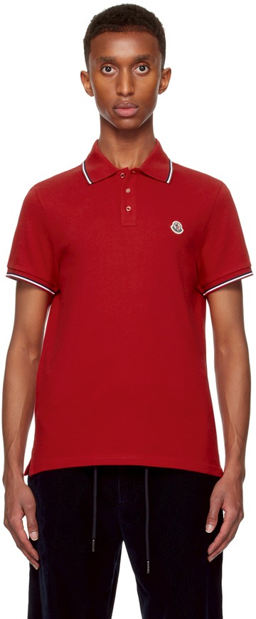 Moncler 红色徽标贴饰 Polo 衫