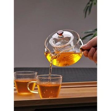 玻璃過濾泡茶壺煮茶壺耐高溫側把茶壺煮茶器花茶壺茶具電陶爐套裝