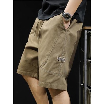 美式工裝短褲男夏季2025新款大碼中褲男士休閑五分褲子夏外穿潮牌