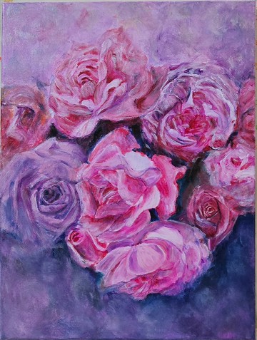 壓克力畫/丙烯藝術/手繪裝飾掛畫40×30【與自己同在】