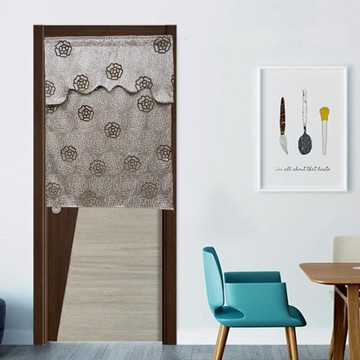 J&N 娜妮緹花雙層門簾 110 x 85cm 咖啡色 設計有效遮光 工藝提升居家品味