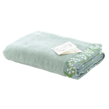 今治花紋浴巾 300g  霧藍色  1條