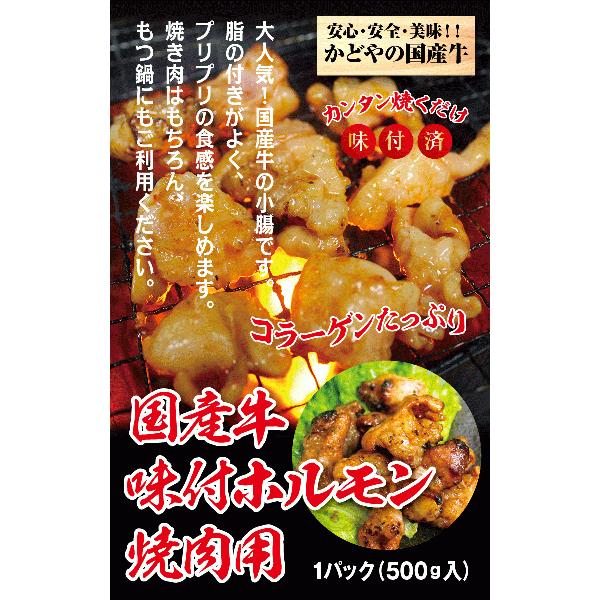 国産牛ホルモン味付け焼肉用500g