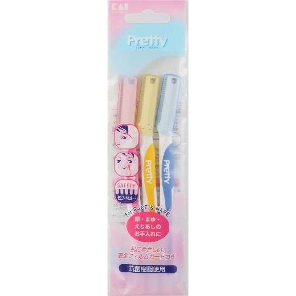貝印 Pretty プリティー フレッシュL 3本入 かお まゆそり えりあし用カミソリ L字 抗菌樹脂使用 かみそり 剃刀 通販 LINEポイント最大0.5%GET LINEショッピング カミソリ ボディ かお まゆそり えりあし用 2個セット