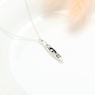 【Angel & Me】泛舟 獨木舟 Kayak s925 純銀 項鍊 情人節 戶外 旅行 禮物