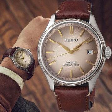 SEIKO 精工 Presage Classic系列 升級再造皮革限量機械錶 1212購物節 送禮推薦-40.2mm(SPB529J1/6R55-00R0J)_SK045