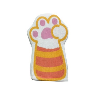 YABY造型沐浴手套-貓掌-黃