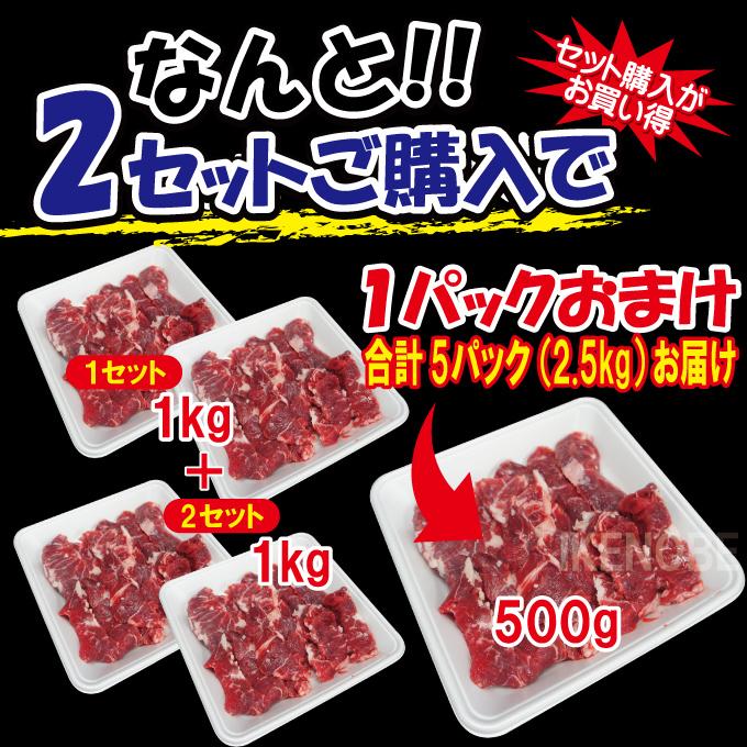 送料無料　国産牛 希少部位めがね 赤身カルビ焼肉用1kg冷凍 500ｇ×2パック 2セット以上購入でお肉増量中 メガネ　お中元　父の日　お歳暮　ギフト　黒毛和牛