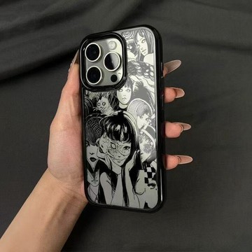 iPhone 富江伊藤漫畫風保護殼新潮設計相容 18/17/16Plus/15/14/13/12 防摔手機外殼