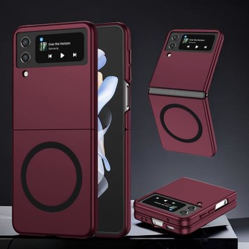 啞光磨砂適用三星zflip5手機殼filp新款galaxy z flip4超薄w23折疊屏galaxyzflip3星折疊款zfilp磁吸充電zlip