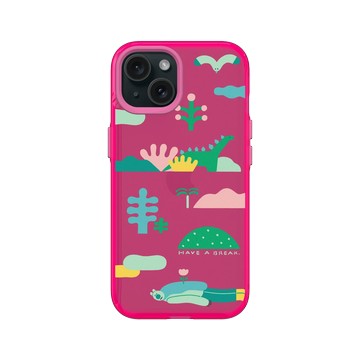 iPhone 15 Clear 粉漾桃 - 包大山 Baozi - Take a break