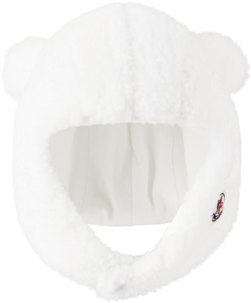 Moncler Enfant 白色 Teddy 婴儿遮耳帽