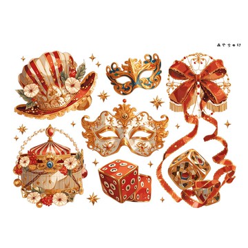 【6 月新品】20-134-0226 裁切紙 馬戲團風格