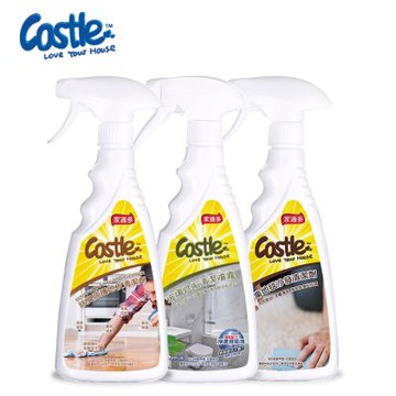 【Castle 家適多】全屋清潔三入組 地毯沙發清潔 玻璃皂垢噴霧 地板除臭防護清潔劑 500ml ｜解決居家各種污垢