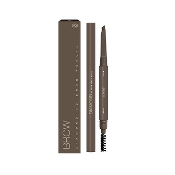 Solone鑽石刀立體旋轉眉筆6.6g_02焙茶棕